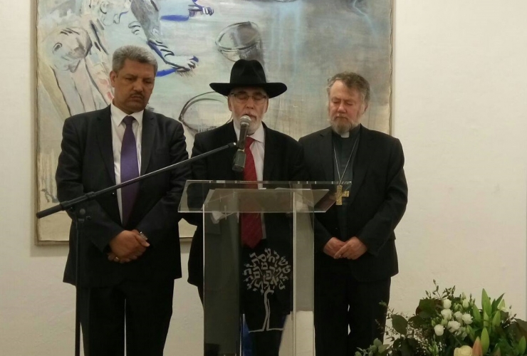 Présence de l'EMB au Musée Juif pour rendre hommage aux victimes des attentats de Bruxelles et Zaventem