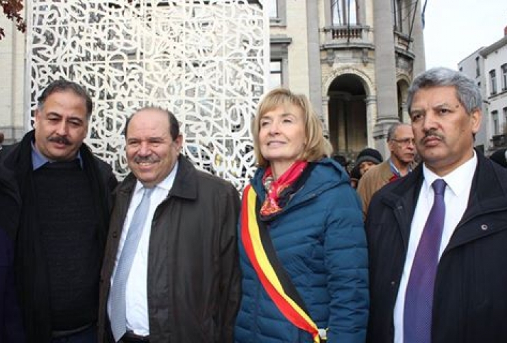 L’EMB présent à l’inauguration de la sculpture « Flamme de l’espoir » sur la place communale de Molenbeek-Saint-Jean