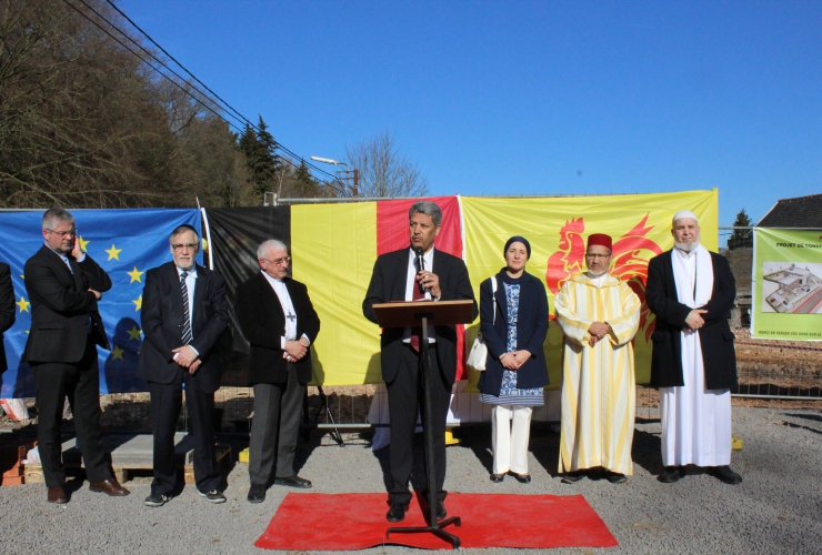 Nouvelle mosquée de Court-Saint-Etienne : l’EMB présent lors de la pose de la première pierre