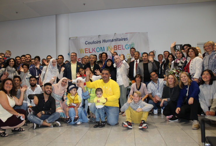 M. Echallaoui présent pour l’accueil de 29 réfugiés dans le cadre des « Couloirs Humanitaires »