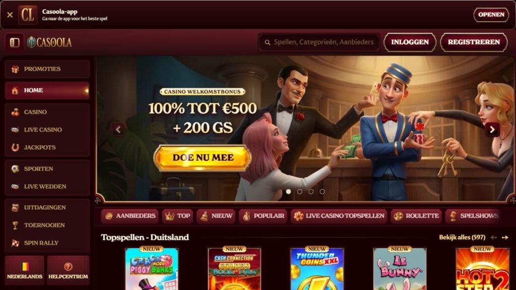 casoola online casino belgie homepage